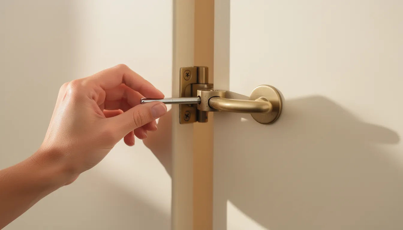 Porte désaxée qui frotte : régler les gonds soi-même